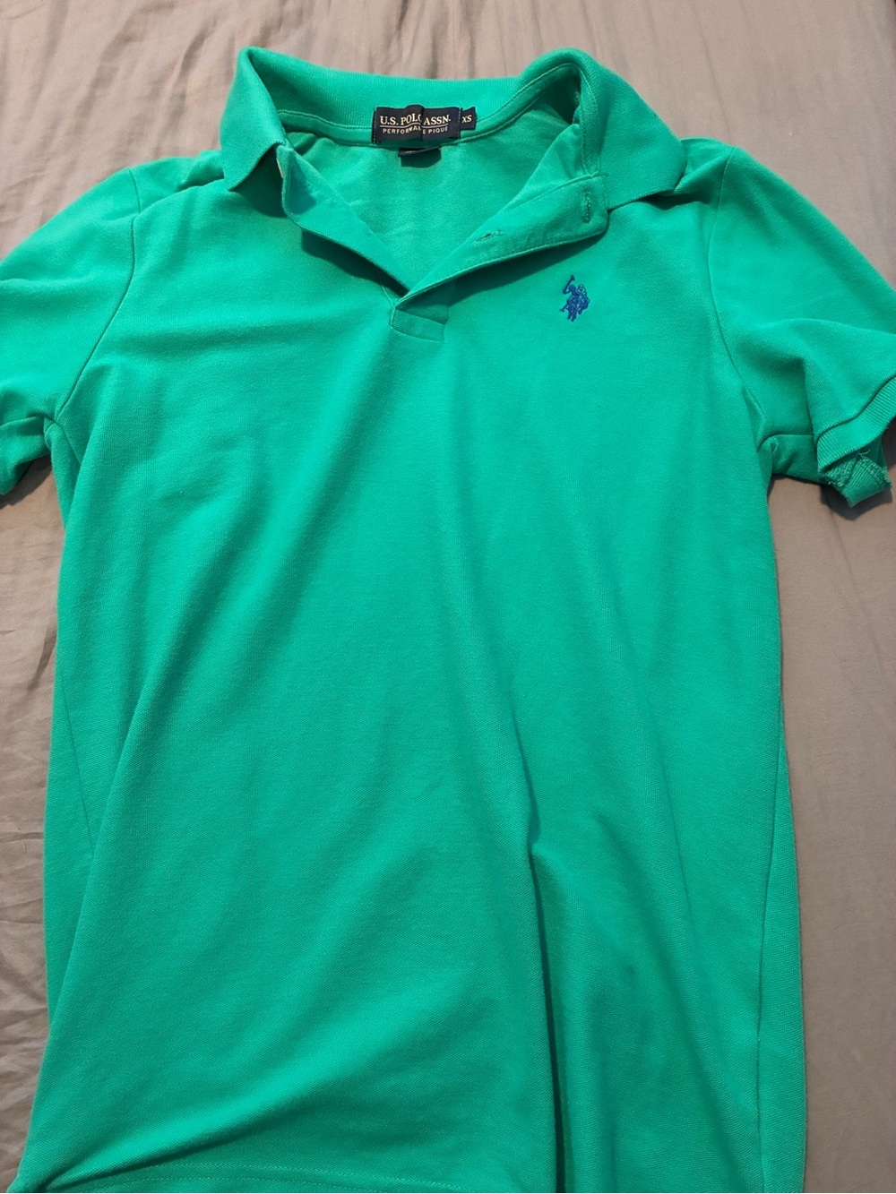 U.S. Polo Assn. Men’s Teal Green Polo Shirt with Blue Logo